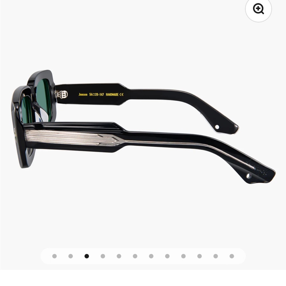 Donahugh Jensen Black Rectangular Sunglasses with… - image 3